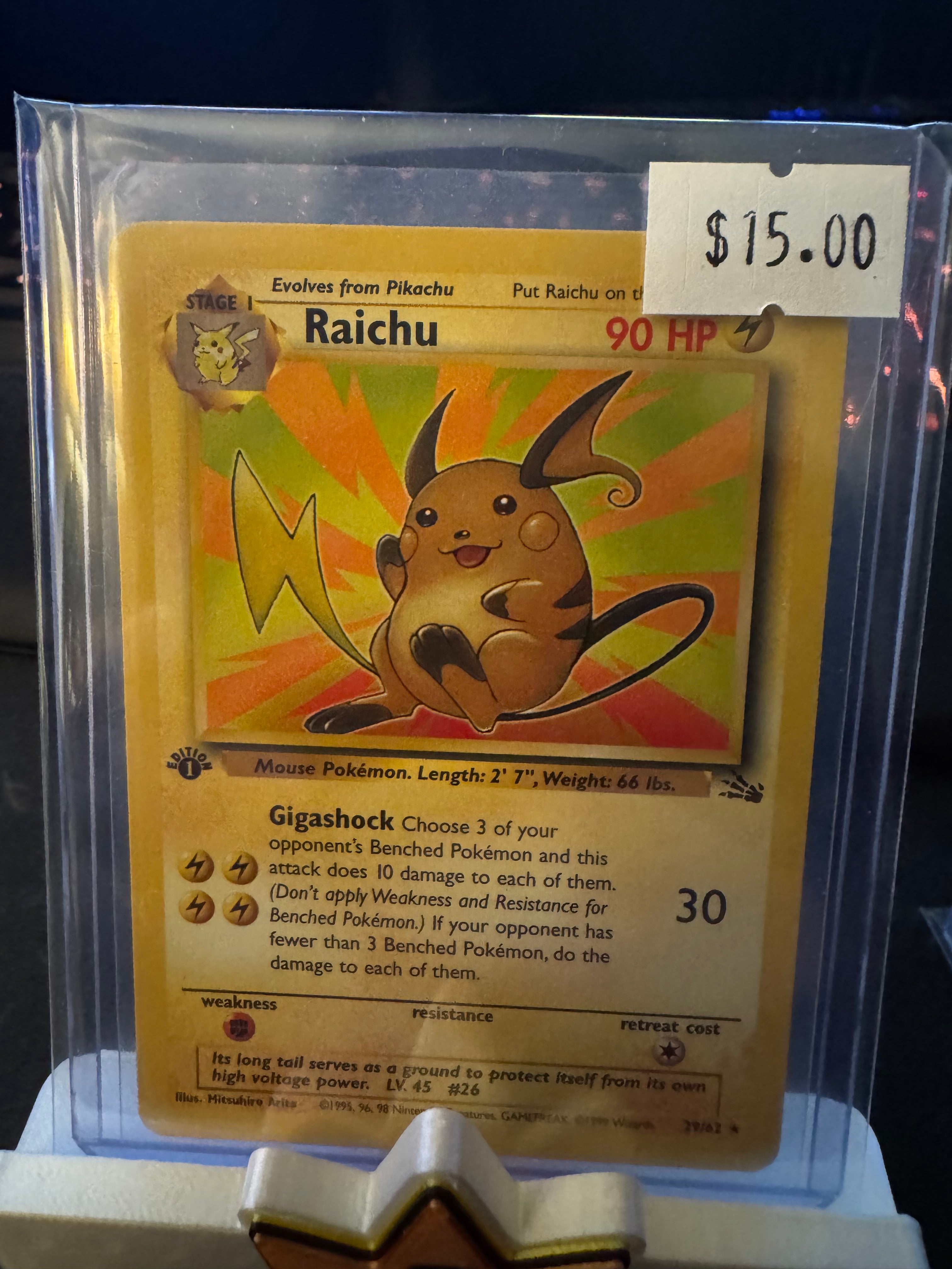 Raichu (Raw) Non-Holo 1st ED