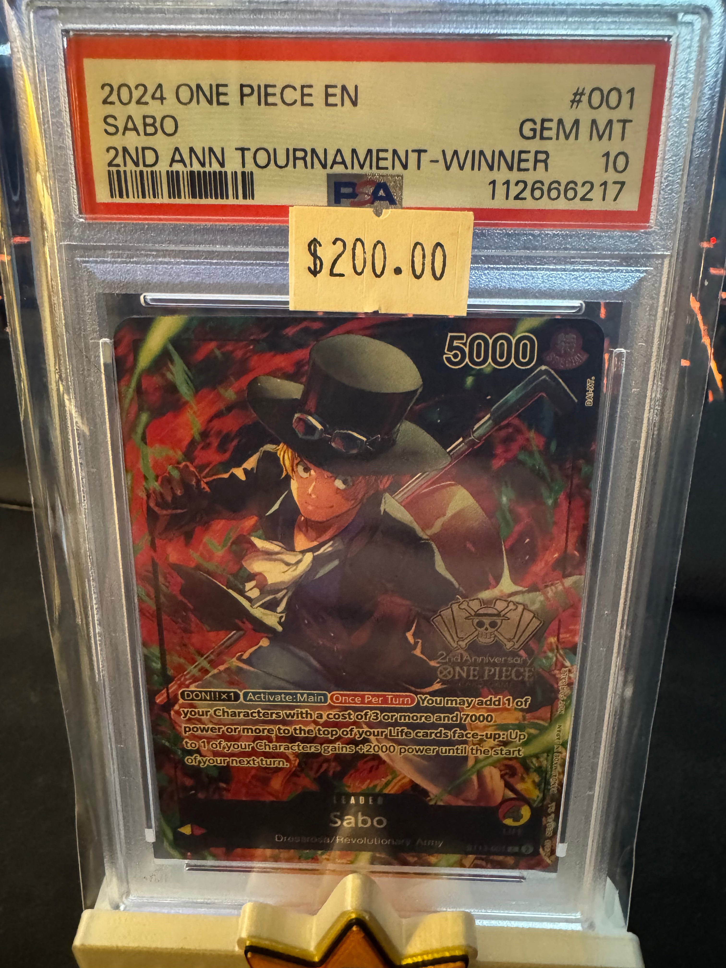 Sabo PSA 10 (2nd ANN Tournament -Winner)