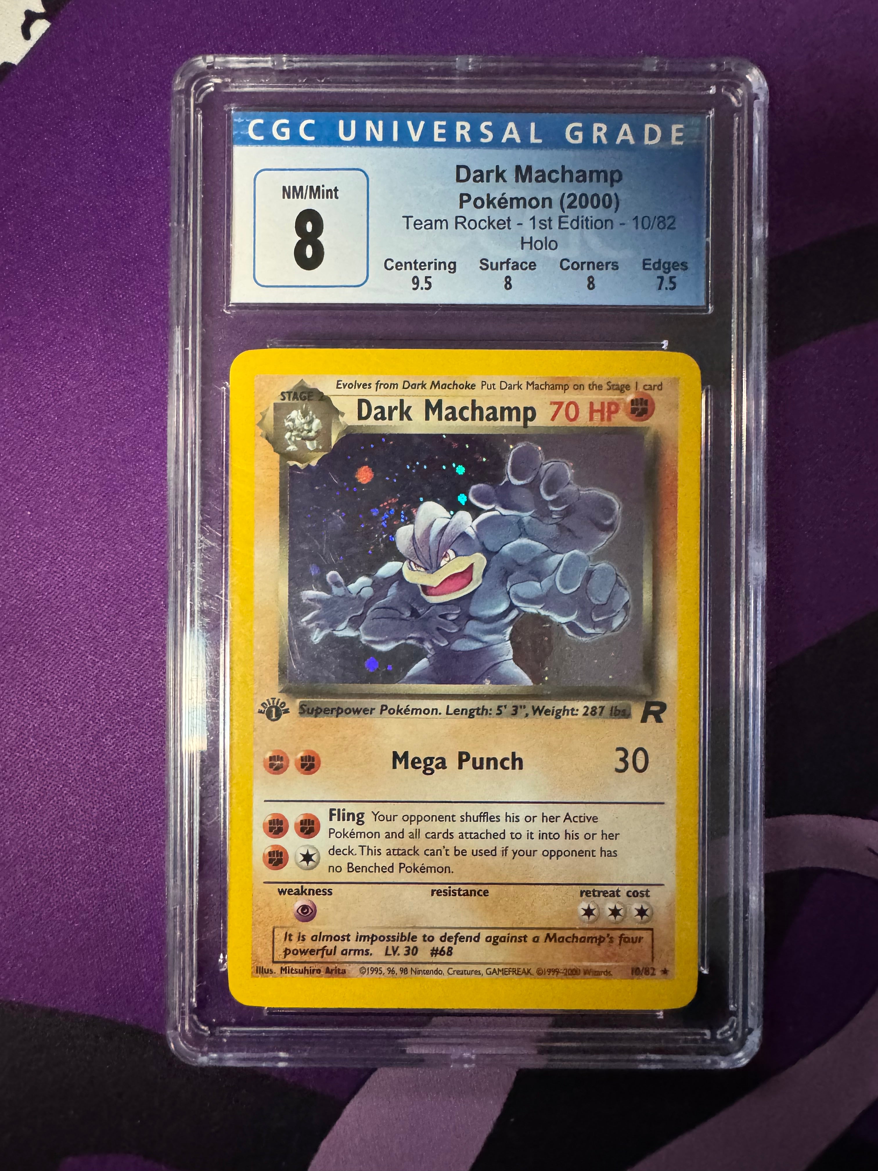 Dark Machamp CGC 8 1st ED