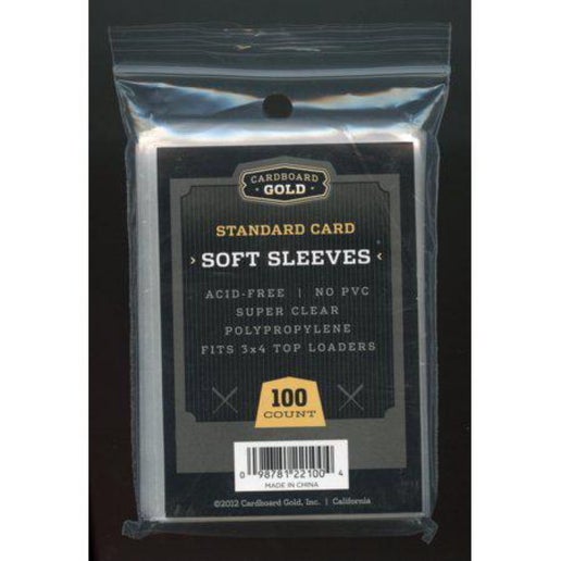 (100) Count Cardboard Gold Soft Penny Card Sleeves Fits 3x4 Top Loaders